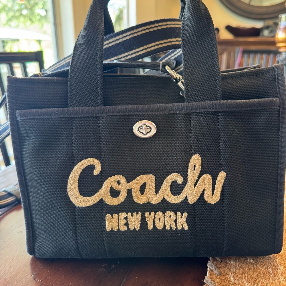Coach Black Textured Bag